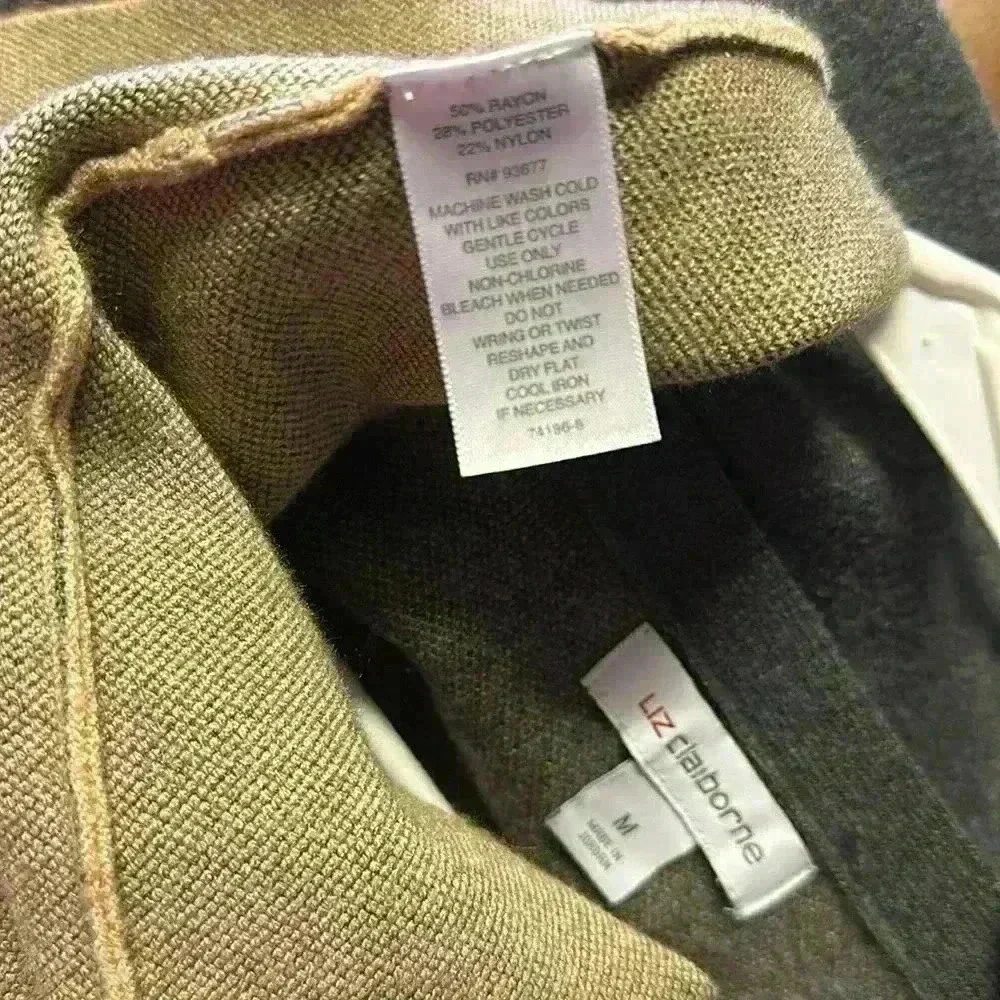 NWT Liz Claibourne women’s long caramel heather cardigan with pockets size M